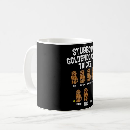 Mug Stubborn Goldendoodle Tricks Funny Dog Trainer Mam (Devant gauche)