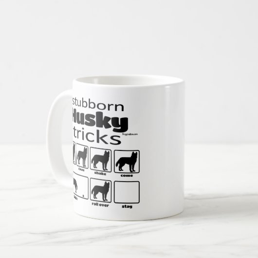 Mug Stubborn Husky Tricks (Devant gauche)