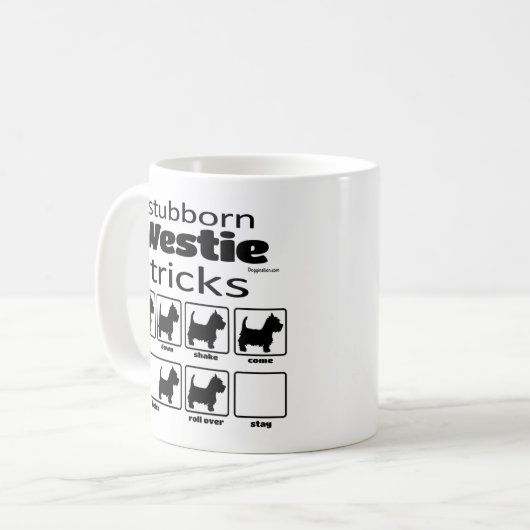 Mug Stubborn Westie Tricks (Devant gauche)