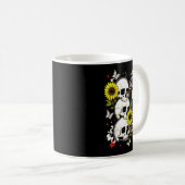 Mug Stuck Between Idk, I And Idgaf Sunflower Skull Sar (Devant droit)