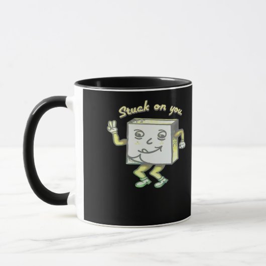 Mug Stuck On You Post It Minimal Modern Style  (Gauche)