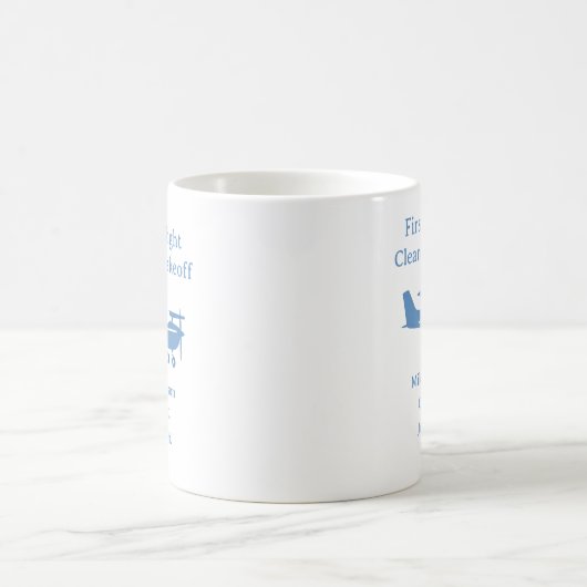Mug Student Pilot First Solo Aviation Blue Personalize (Centre)