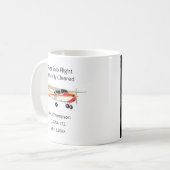 Mug Student Pilot First Solo Cessna Photo Personalized (Devant gauche)