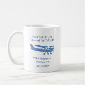 Mug Student Pilot First Solo Photo Blue Personalized (Gauche)
