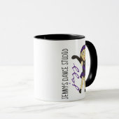 Mug Studio de Danse customisé JAZZ École de Danseuse (Devant droit)