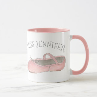 Mug Studio de danse en ballet rose personnalisé Enseig