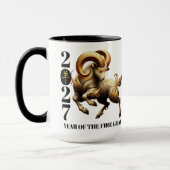 Mug Stunning Gold Chinese Year of Fire Goat 2027 (Gauche)