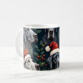 Mug Stunning Great Dane Christmas Coffee cup (Devant gauche)