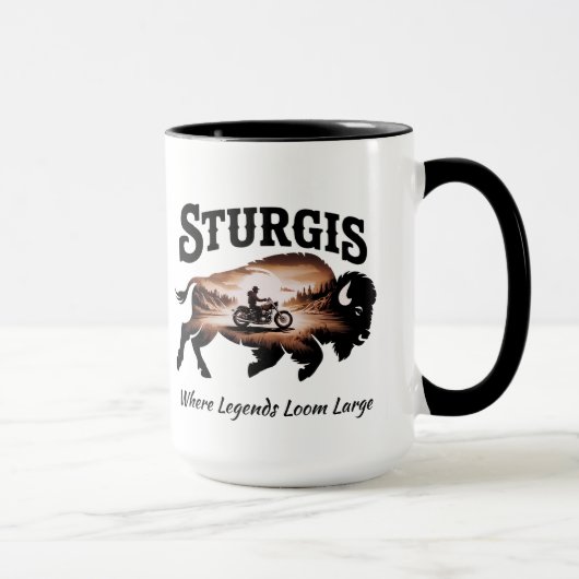 Mug Sturgis Black Hills SD Légendes du bison (Droite)