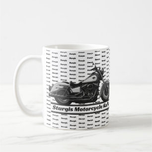 Mug Sturgis Motorcycle Rally Biker Noir Et Blanc
