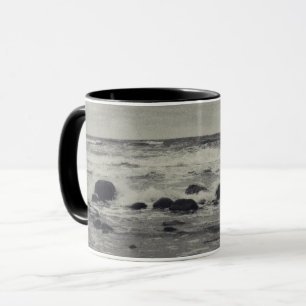 Mug Stürmisches Meer à Schwarz - Weiß
