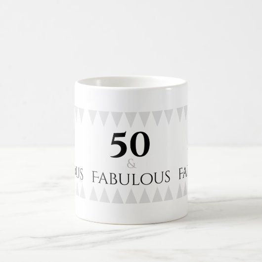 Mug Style 50 & Fabuleux Silver Black Typographie (Centre)