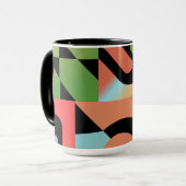 Mug Style Airbrush Formes géométriques Abstraites Colo (Devant gauche)
