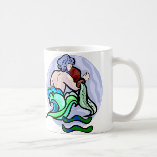 Mug Style années 1970 Aquarius Peinture avec Symbole