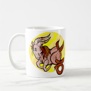 Mug Style années 1970 Capricorn Peinture avec Symbole