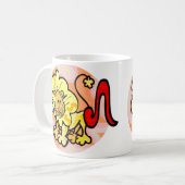 Mug Style années 1970 Leo Lion avec Symbole (Devant gauche)