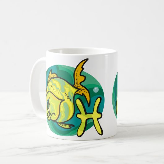 Mug Style années 1970 Pisces Fish Painting (Devant gauche)