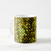 Mug Style années 80 closeup textile paillée. (Devant gauche)