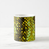 Mug Style années 80 closeup textile paillée. (Centre)