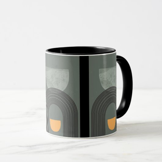MUG STYLE ART DÉCO GRIS (Devant droit)