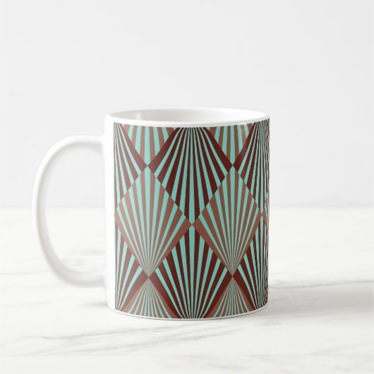 Mug Style Art Déco, texture transparente. (Gauche)