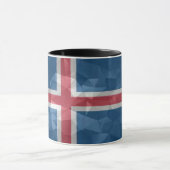 Mug Style Art moderne Islande Drapeau couvert Céramiqu (Centre)