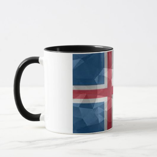 Mug Style Art moderne Islande Drapeau couvert Céramiqu (Gauche)