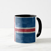 Mug Style Art moderne Islande Drapeau couvert Céramiqu (Devant droit)