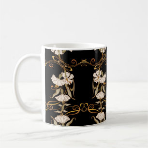 Mug Style Art Nouveau : Vintage or-noir.