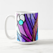 Mug Style Art Nouveau Vitrage Peacock Plumes (Gauche)