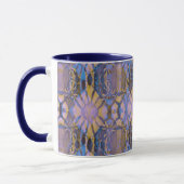 Mug Style Batik Bleu, Jaune et Violet (Gauche)