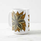 Mug Style Batik Floral Abstrait africain (Devant gauche)