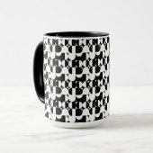 Mug Style Bauhaus Noir Et Blanc Géométrique Rétro  (Devant gauche)