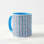 Mug Style bleu cyan de fausses pierres de topaze (Devant gauche)