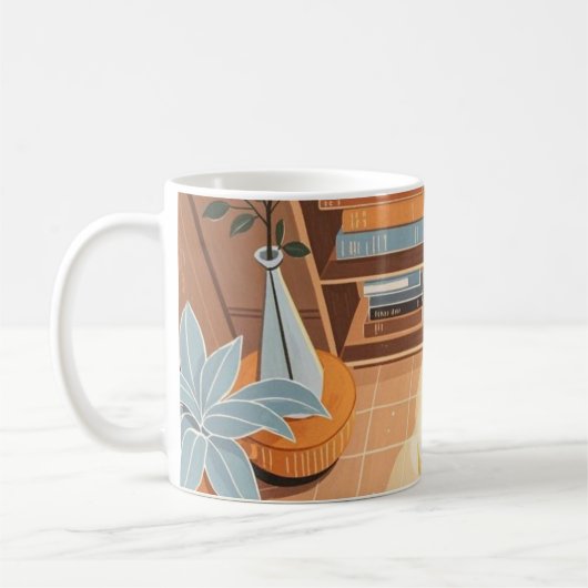 Mug Style Boho chaleureux et Abstrait (Gauche)