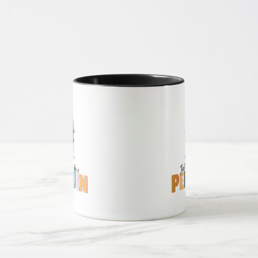 Mug Style Cartoonish Juste Chillin Comme Café Penguin (Centre)