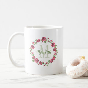 Mug Style chalet rose floral roses roses couronne Mono