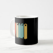 Mug Style Chicago Illinois Skyline 1970 (Devant gauche)