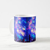 Mug Style comic City Skyline & Milk Way Night Sky (Devant gauche)
