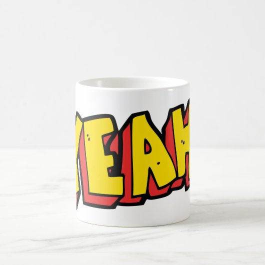 Mug Style comique Ouais Texte Graphique en gras Jaune (Centre)
