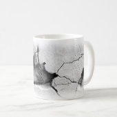 Mug Style Cracked Look Artistique Design Photo Drôle (Devant droit)