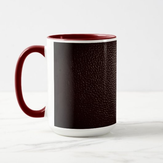 Mug Style cuir couleur vin (Gauche)