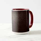 Mug Style cuir couleur vin (Devant droit)