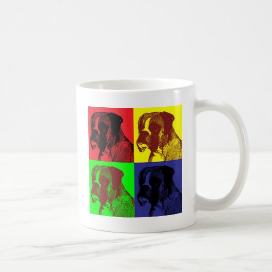 Mug Style d'art de bruit de chien de boxeur (Droite)