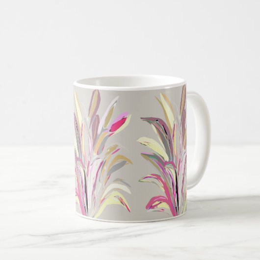 Mug Style d'art vectoriel Plante tropical Abstrait (Devant droit)