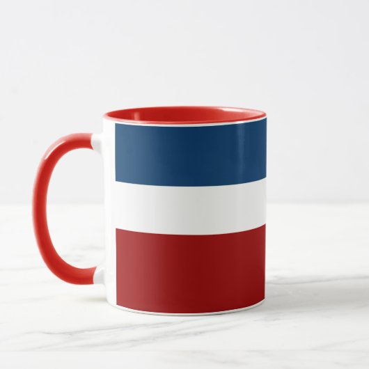 Mug Style de bloc de couleur bleu blanc (Gauche)