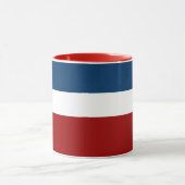 Mug Style de bloc de couleur bleu blanc (Centre)