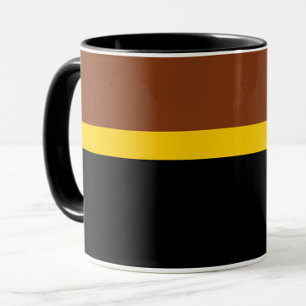 Mug Style de bloc de couleur Brown jaune