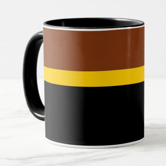 Mug Style de bloc de couleur Brown jaune