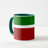 Mug Style de bloc de couleur rouge vert (Devant gauche)